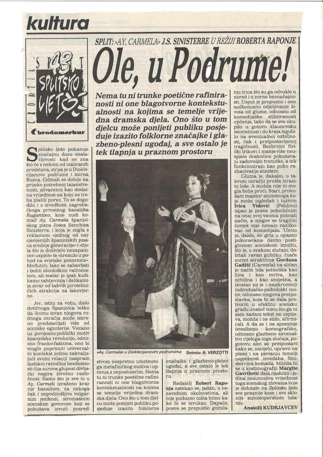 Kritika, Splitsko ljeto