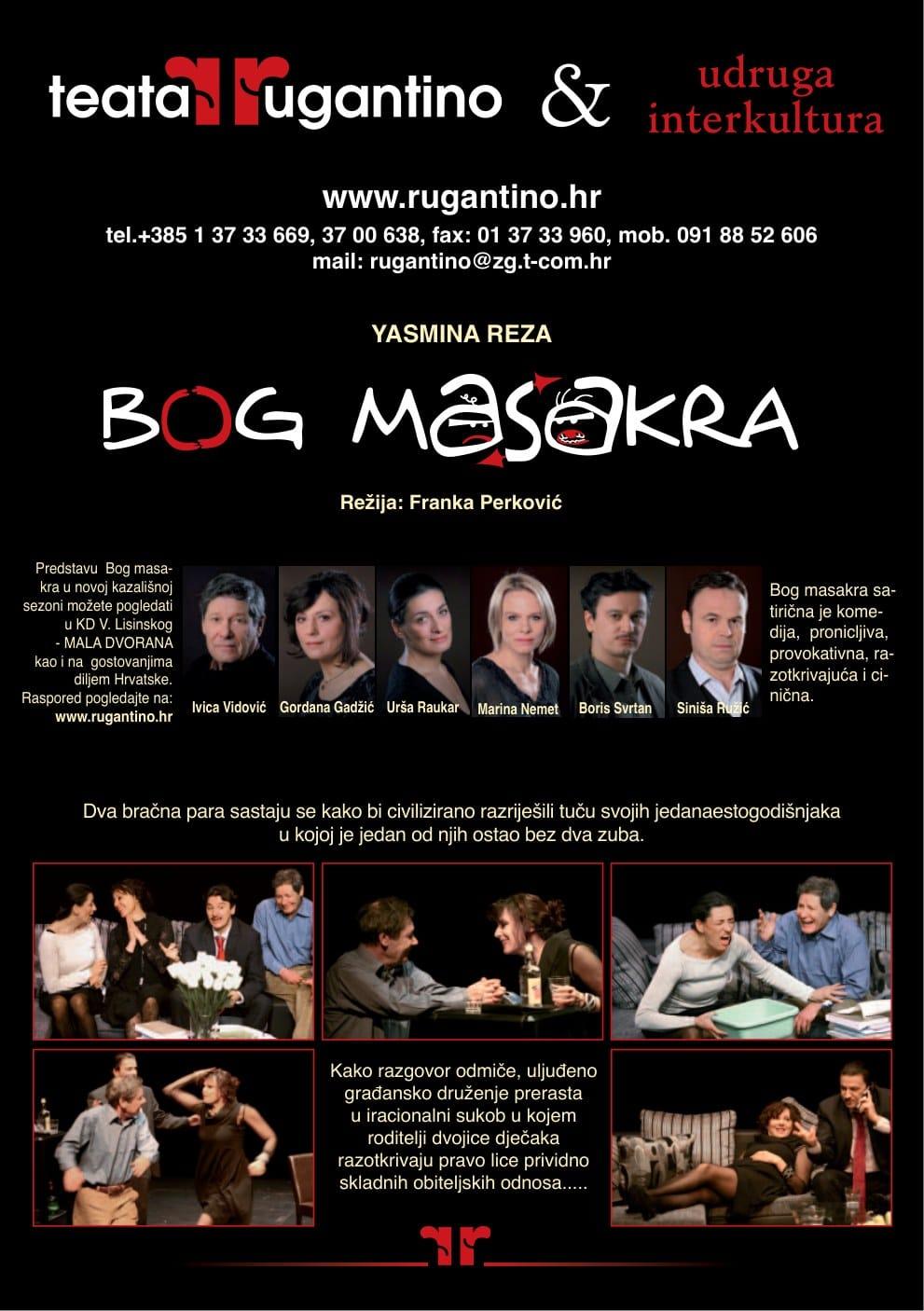 Bog masakra — letak, prednja strana